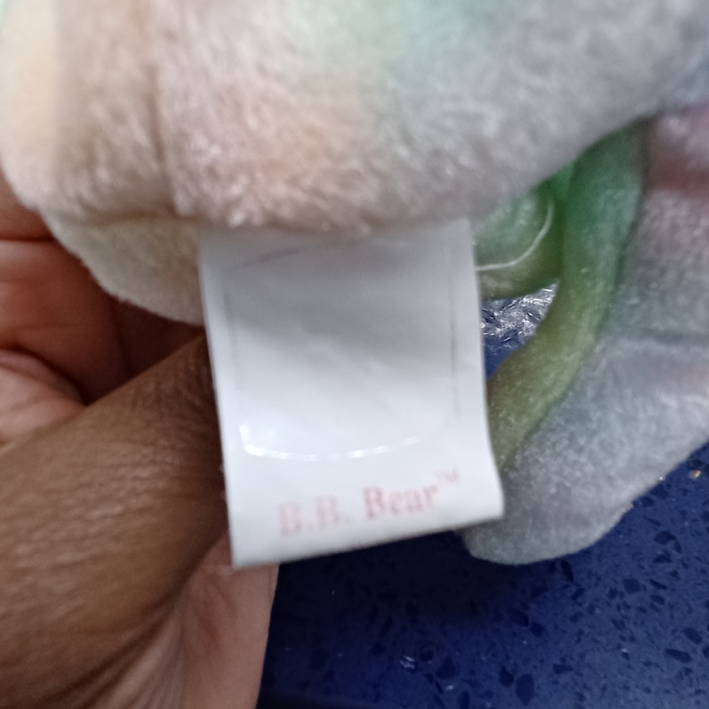 -Birthday Bear  “BB Bear” TY Beanie Baby – 1999 Original, RARE - Picture 8 of 10